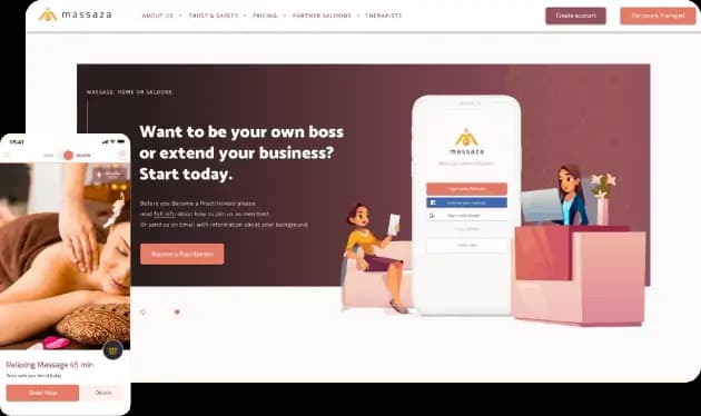 Branded Massage On-demand Platform For Web and Mobile 